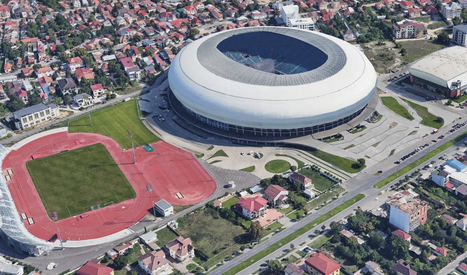 Stadionul Ion Oblemenco din Craiova, văzut de sus